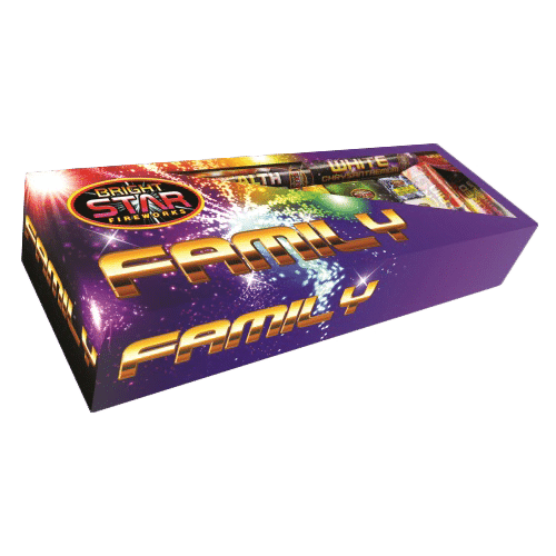 Family Box firework assortment, safe and fun for all ages